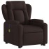 Sillón masaje eléctrico reclinable elevable tela marrón