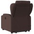 Sillón masaje eléctrico reclinable elevable tela marrón