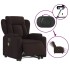 Sillón masaje eléctrico reclinable elevable tela marrón