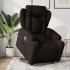 Sillón reclinable elevable tela marrón