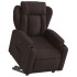 Sillón reclinable elevable tela marrón