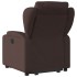 Sillón reclinable elevable tela marrón