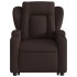 Sillón reclinable elevable tela marrón
