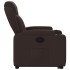 Sillón reclinable elevable tela marrón