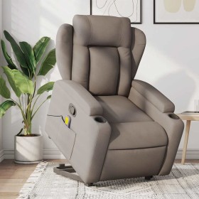 Sillón reclinable de masaje elevable tela gris