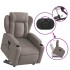 Sillón reclinable de masaje elevable tela gris