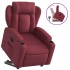 Sillón reclinable elevable tela rojo
