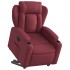 Sillón reclinable elevable tela rojo