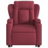 Sillón reclinable elevable tela rojo