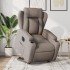 Sillón eléctrico reclinable elevable de tela gris