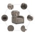 Sillón eléctrico reclinable elevable de tela gris