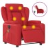 Sillón de masaje reclinable eléctrico de cuero artificial