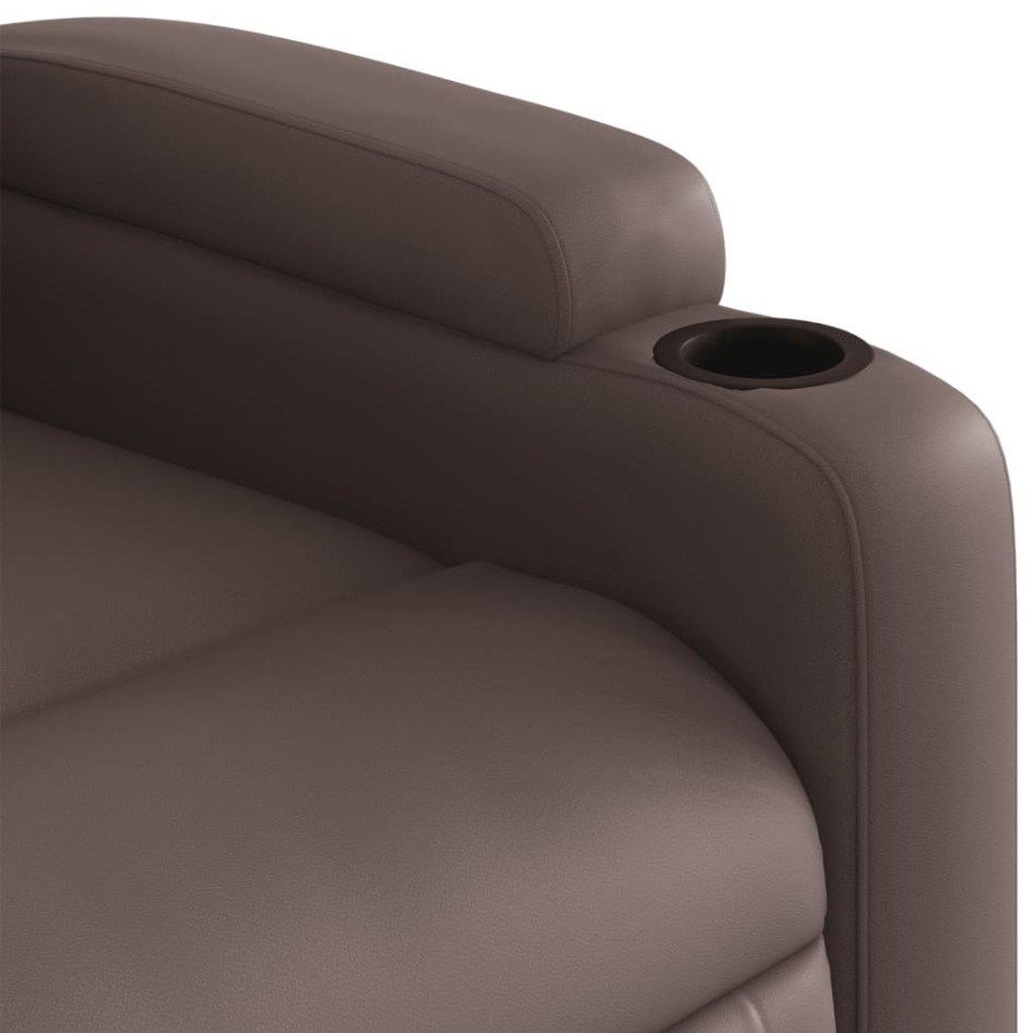 Sillón reclinable eléctrico de cuero sintético