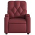 Sillón de masaje reclinable de cuero artificial rojo