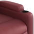 Sillón de masaje reclinable de cuero artificial rojo