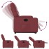 Sillón reclinable elevable cuero artificial rojo