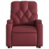 Sillón reclinable de masaje de pie cuero artificial rojo