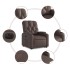 Sillón reclinable elevable eléctrico de cuero sintético
