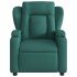 Sillón reclinable eléctrico tela verde