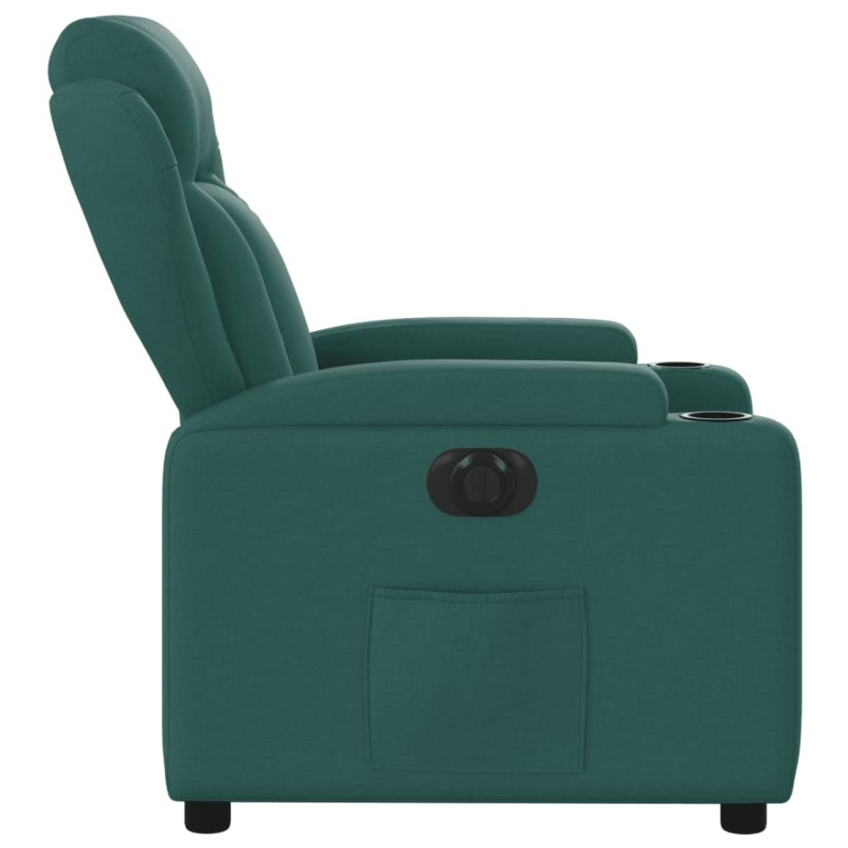 Sillón reclinable eléctrico tela verde