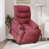 Sillón reclinable elevable tela rojo