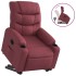 Sillón reclinable elevable tela rojo