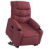 Sillón reclinable elevable tela rojo