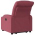 Sillón reclinable elevable tela rojo
