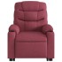 Sillón reclinable elevable tela rojo