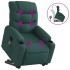Silla de masaje reclinable de pie de tela verde