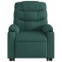 Silla de masaje reclinable de pie de tela verde