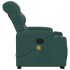 Silla de masaje reclinable de pie de tela verde
