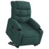 Sillón eléctrico reclinable elevable de tela verde