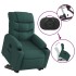 Sillón eléctrico reclinable elevable de tela verde