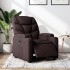 Sillón reclinable eléctrico tela marrón