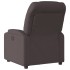Sillón reclinable eléctrico tela marrón