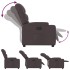 Sillón reclinable eléctrico tela marrón