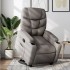 Sillón reclinable elevable tela gris