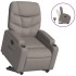 Sillón reclinable elevable tela gris