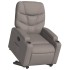 Sillón reclinable elevable tela gris