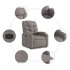 Sillón reclinable elevable tela gris