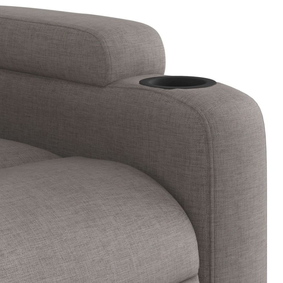 Sillón reclinable elevable tela gris