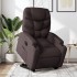 Sillón eléctrico reclinable elevable de tela marrón