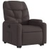 Sillón eléctrico reclinable elevable de tela marrón