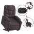 Sillón eléctrico reclinable elevable de tela marrón