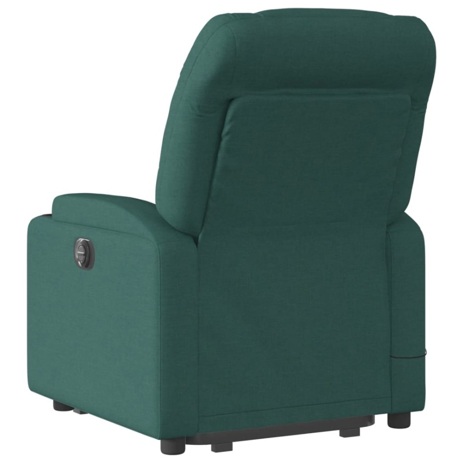 Sillón masaje eléctrico reclinable elevable tela verde