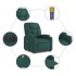 Sillón masaje eléctrico reclinable elevable tela verde