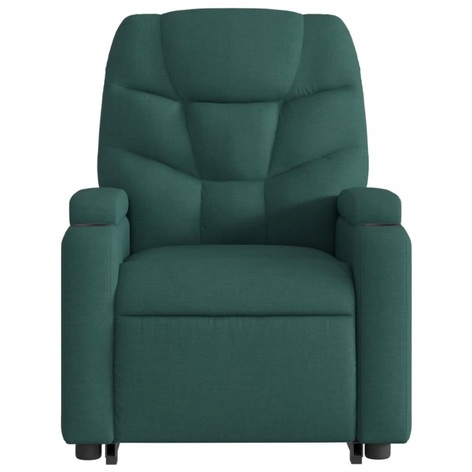 Sillón masaje eléctrico reclinable elevable tela verde