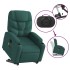 Sillón masaje eléctrico reclinable elevable tela verde