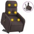 Silla de masaje reclinable de pie de tela marrón
